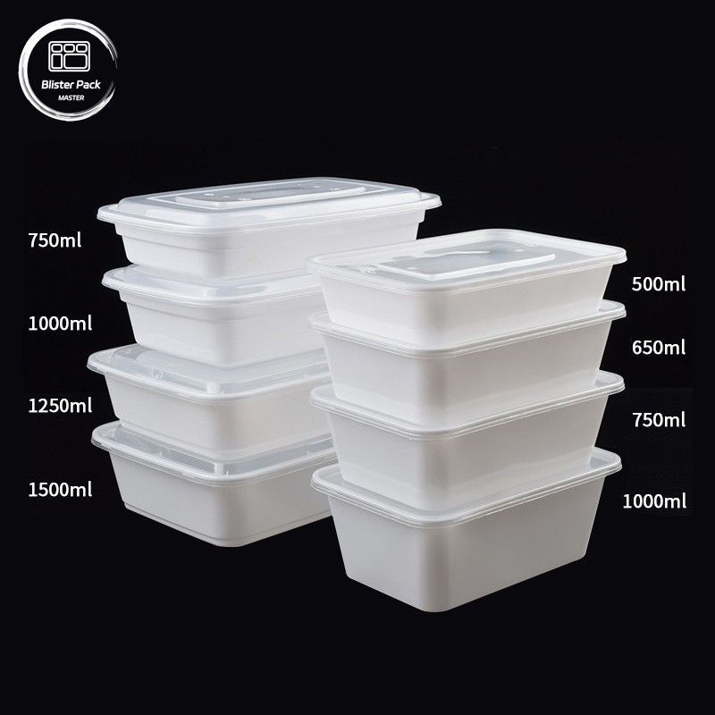 الصندوق البلاستيكي المستخدم في الميكروويف 500ml إلى 1500ml