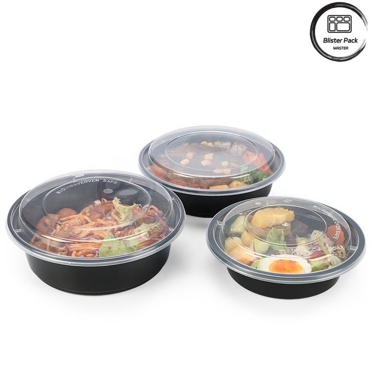 حاويات السلطة المستخدمة مرة واحدة خالية من BPA مضادة للتسرب الأحجام المختلفة 8oz 12oz 16oz 24oz 32oz