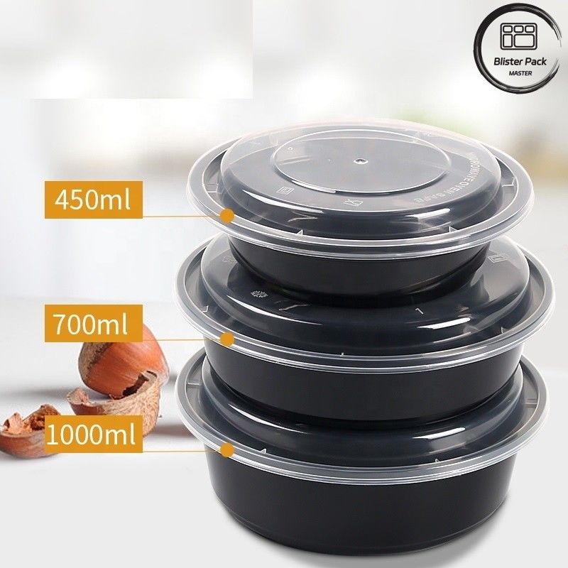 حاويات السلطة المستخدمة مرة واحدة خالية من BPA مضادة للتسرب الأحجام المختلفة 8oz 12oz 16oz 24oz 32oz