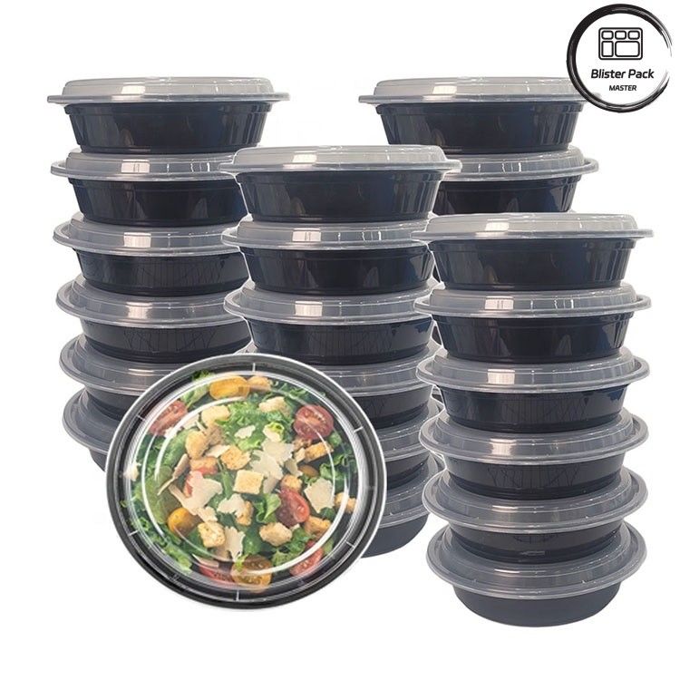 حاويات السلطة المستخدمة مرة واحدة خالية من BPA مضادة للتسرب الأحجام المختلفة 8oz 12oz 16oz 24oz 32oz