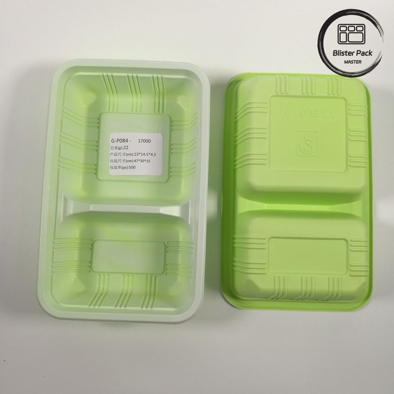 2-3-4 مخصصة مقصورة PP الطعام الساخن للخروج بها صناديق البنتو الصديقة للبيئة مستطيلة