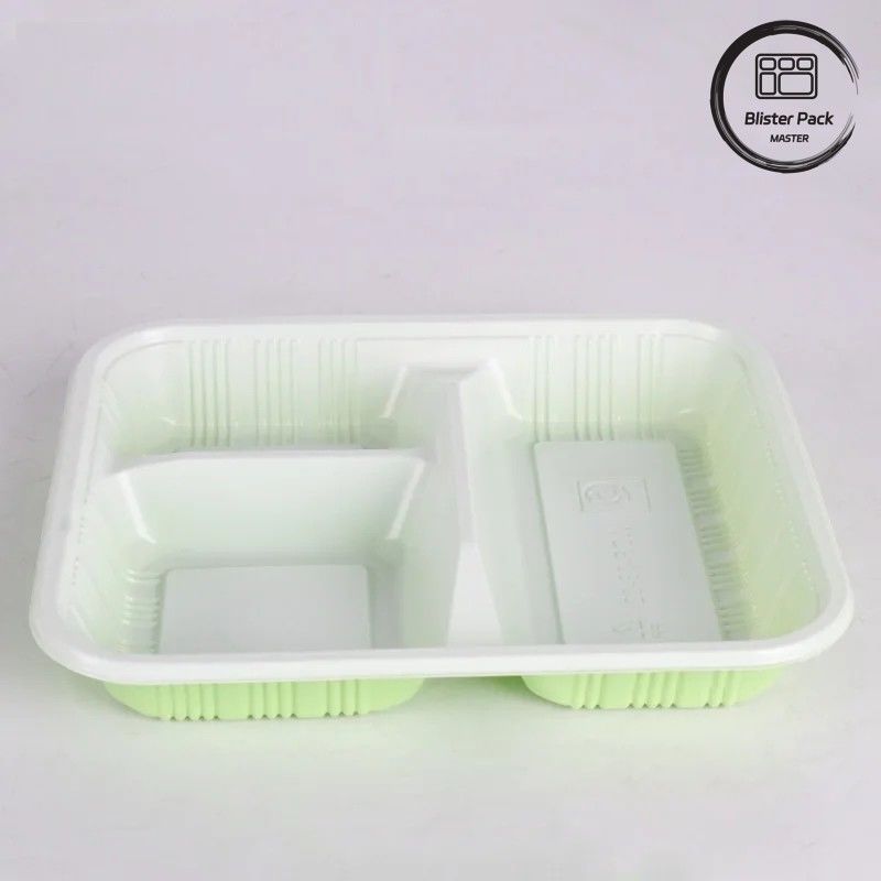 2-3-4 مخصصة مقصورة PP الطعام الساخن للخروج بها صناديق البنتو الصديقة للبيئة مستطيلة