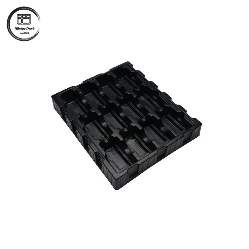علبة إلكترونيات مكافحة الستاتيكية الأسود المخصصة ، عبوة البليستر ESD لـ PCB والمكونات الإلكترونية
