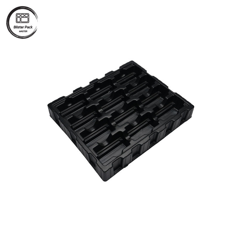 علبة إلكترونيات مكافحة الستاتيكية الأسود المخصصة ، عبوة البليستر ESD لـ PCB والمكونات الإلكترونية